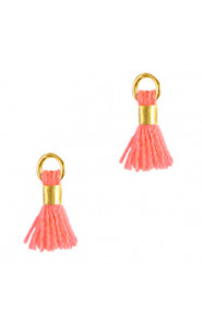 Mini Quaste Ibiza Style 0.7cm Gold-neon pink